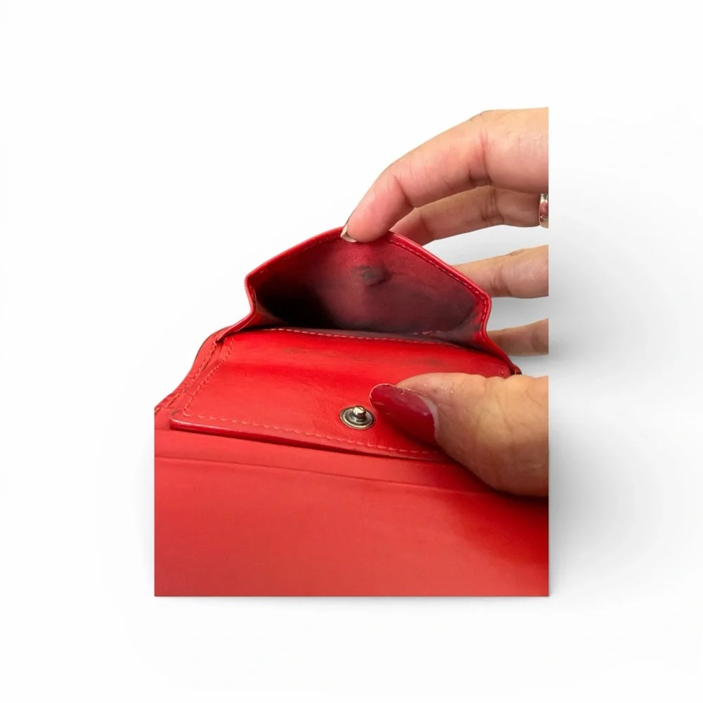 Christian Louboutin Studded Gray Leather Bifold Wallet - Picture 6 of 6